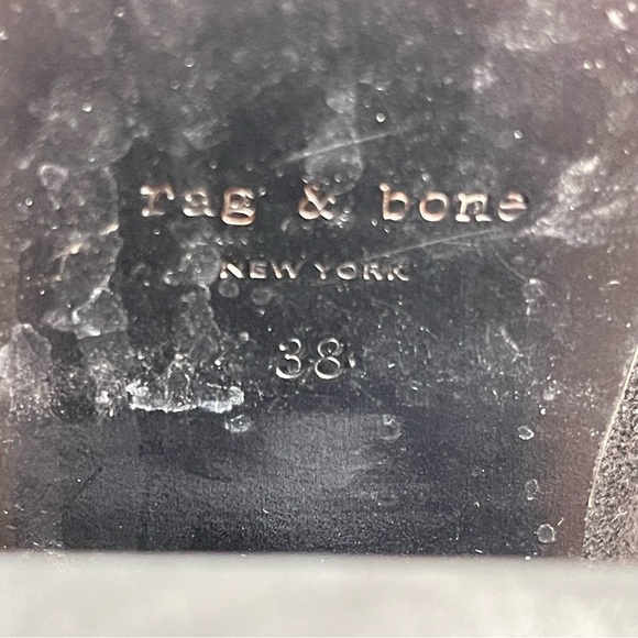 Rag & Bone Women’s Newbury Ankle Boots Size 38 US 8 Suede Black Heeled Western - Picture 8 of 9